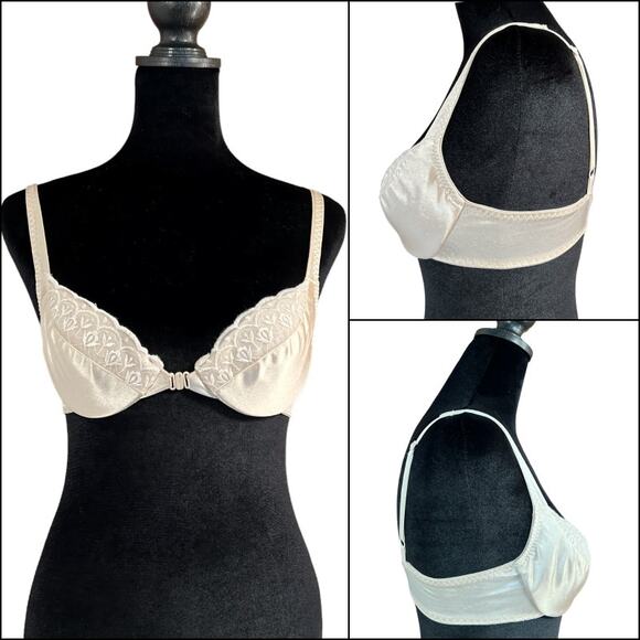 Ladies Sexy Front Closure Underwire Bra Beige - Picture 2 of 14